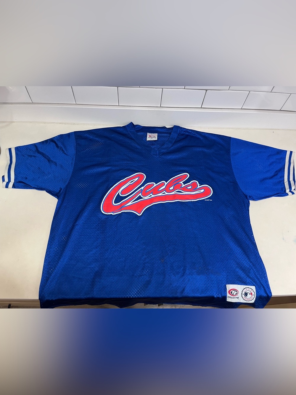 Vintage 80s 90s Majestic MLB Chicago Cubs Baseball #27 Jersey Mens Size XL Mesh